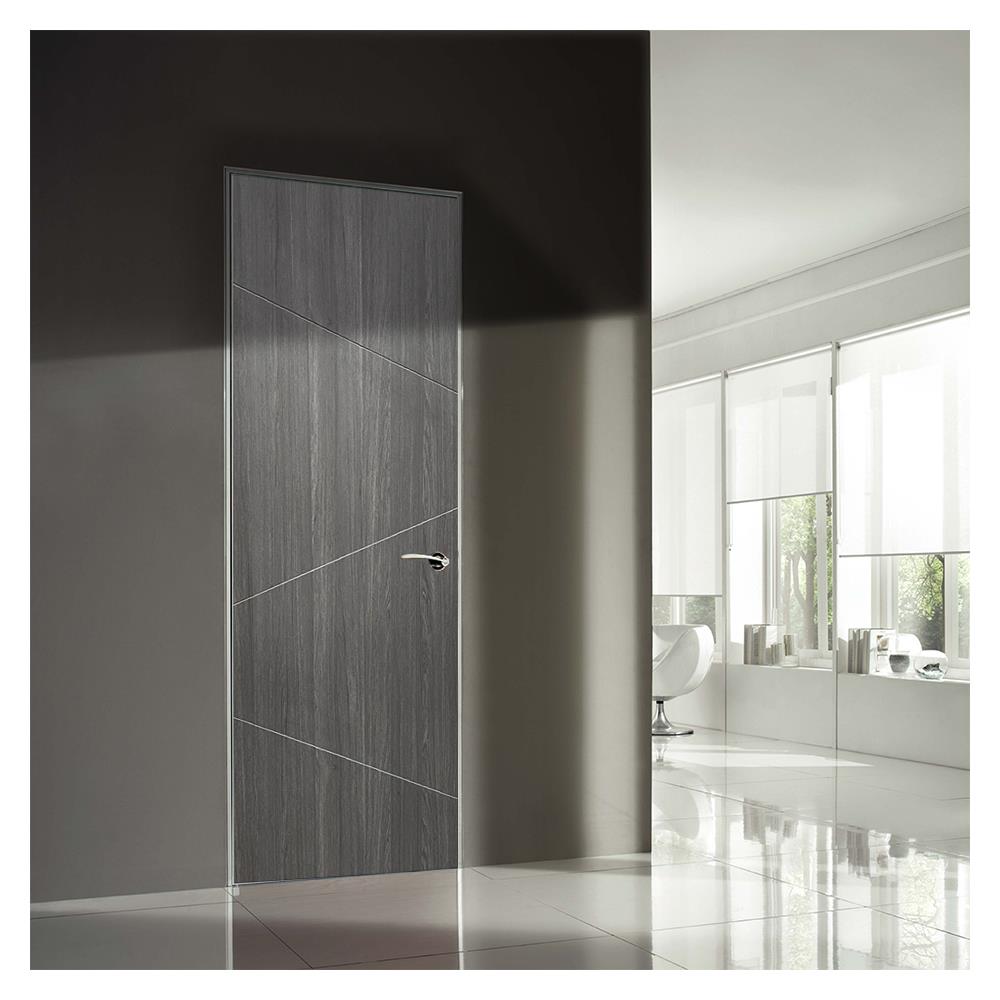 ประตูภายในเมลามีน AZLE ALTONA 80X200 ซม. สีเทา ไม่เจาะลูกบิด