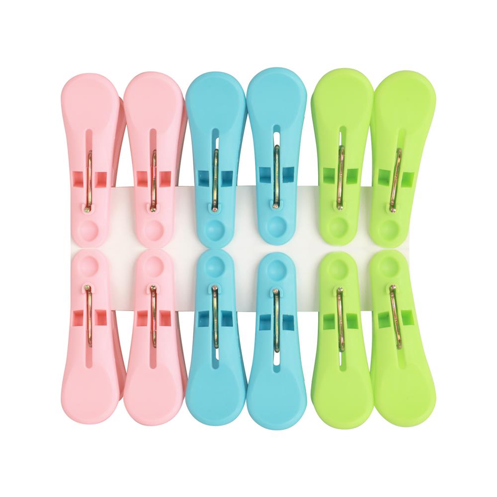 กิ๊บหนีบผ้า PLIM หลากสี แพ็ก 12 ชิ้น