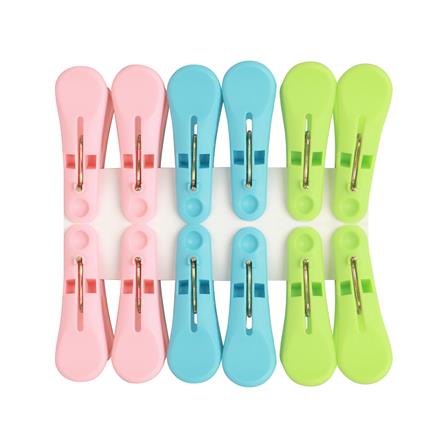 กิ๊บหนีบผ้า PLIM หลากสี แพ็ก 12 ชิ้น_1