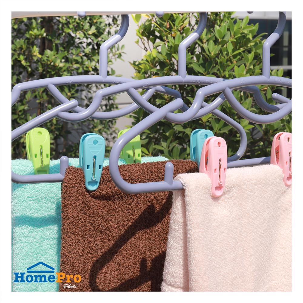 กิ๊บหนีบผ้า PLIM JUMBO PASTEL หลากสี แพ็ก 12 ชิ้น