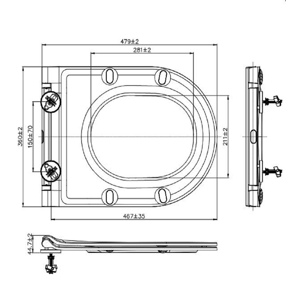 ฝารองนั่งชักโครก SLOW CLOSE AMERICAN STANDARD CL6158M-6D สีขาว