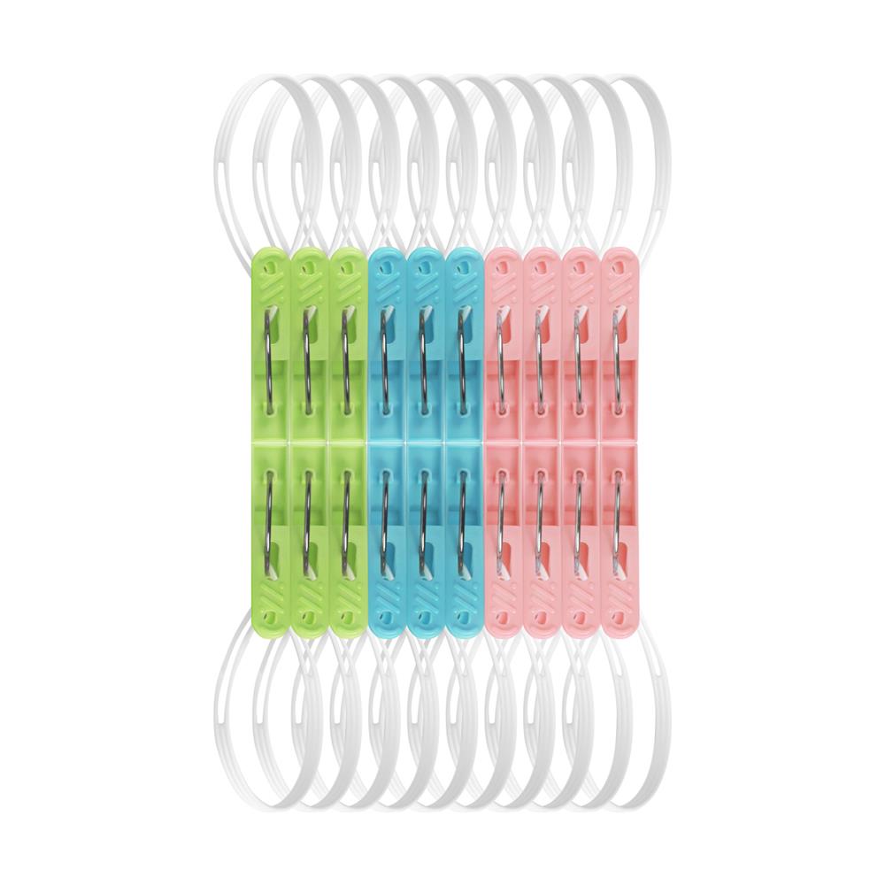 กิ๊บหนีบผ้ามีสายคล้อง PLIM PASTEL หลากสี แพ็ก 20 ชิ้น