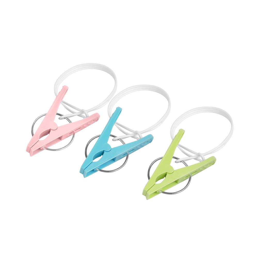 กิ๊บหนีบผ้ามีสายคล้อง PLIM PASTEL หลากสี แพ็ก 20 ชิ้น