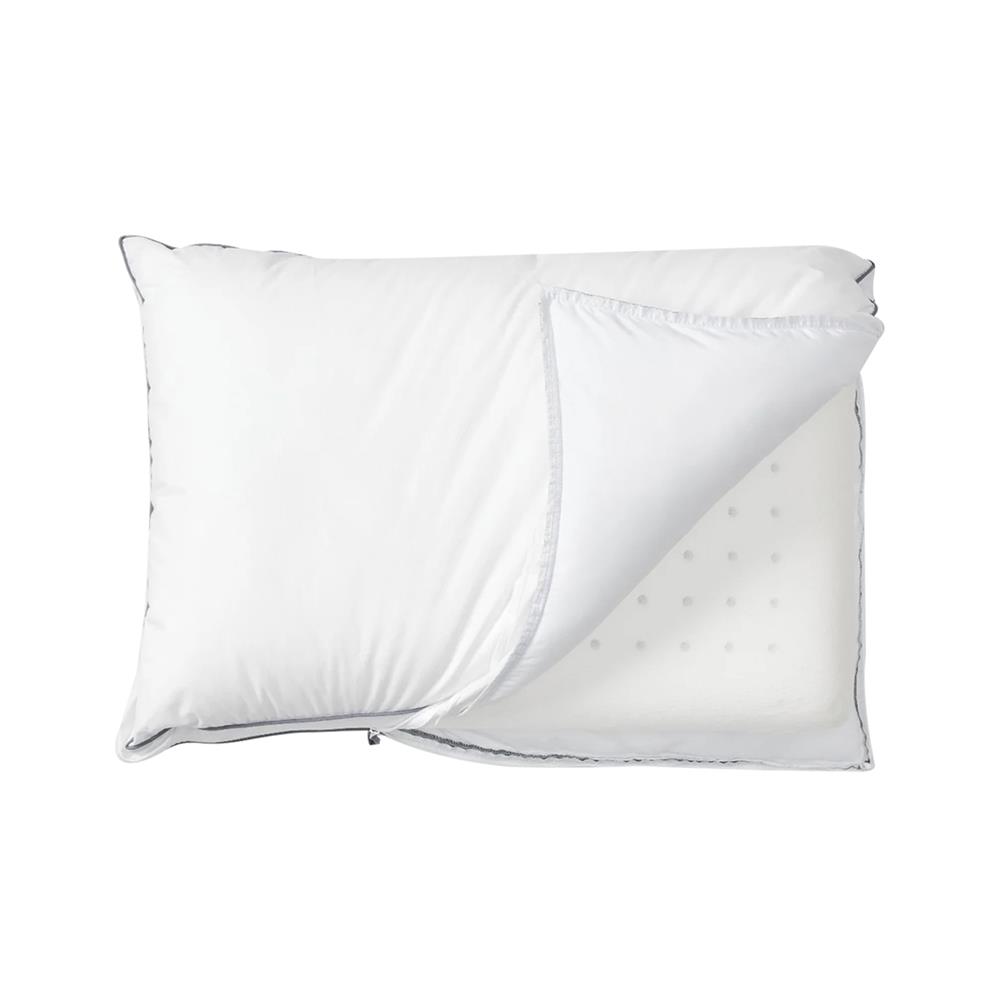 หมอนหนุน ไมโครเจล SANTAS MICROGEL HYBRID PLUS 19x29 นิ้ว สีขาว