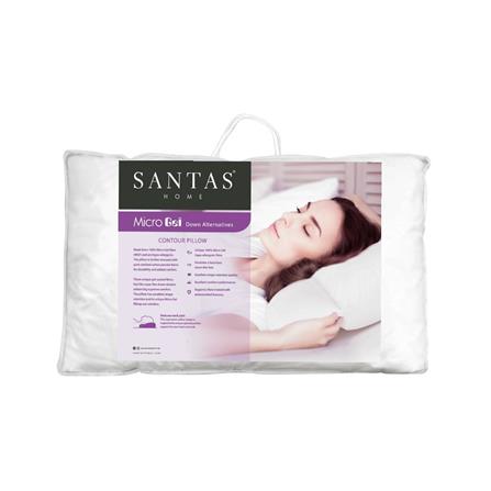 หมอนสุขภาพ ไมโครเจล SANTAS CONTOUR MICROGEL 19x29 นิ้วสีขาว_1