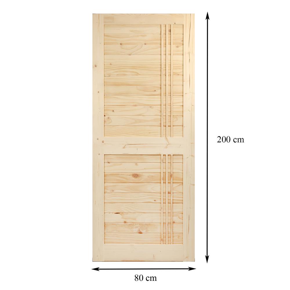 ประตูไม้สน AZLE&ndash;EZ27BJ 80X200 ซม.