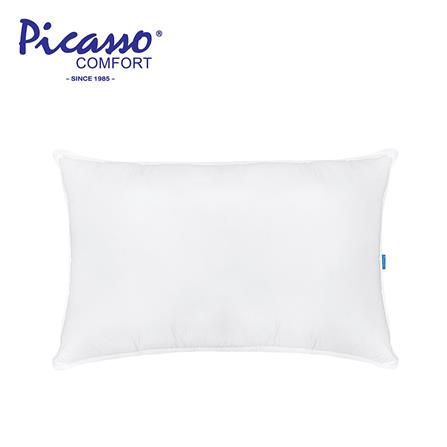 หมอนหนุน ไมโครไฟเบอร์ PICASSO DOWN SOFT 19x29 นิ้ว สีขาว