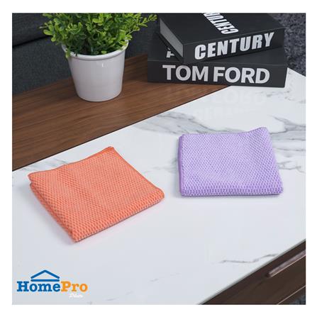 ผ้าทำความสะอาดอเนกประสงค์ ACCO 30X30 ซม. แพ็ก 2 ชิ้น สีส้ม/ม่วง_6
