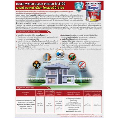 สีรองพื้นอเนกประสงค์ BEGER WATER BLOCK B3100 ด้าน 2.5 แกลลอน_2