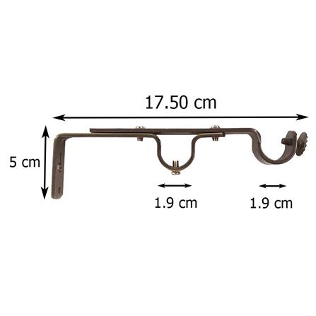 ขารับราง 2 ชั้น HOME LIVING STYLE TD 19 มม. สีทองแดง_3