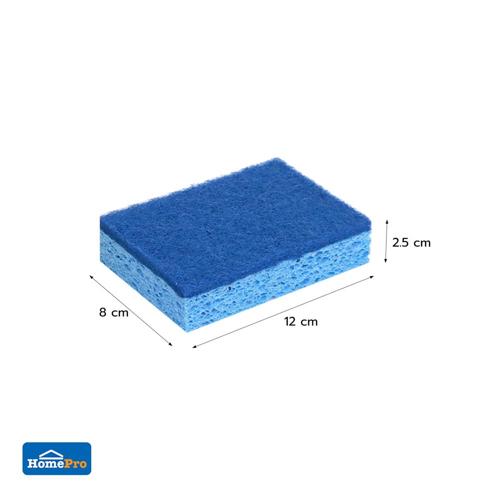 ฟองน้ำเซลลูโลสพร้อมใยขัด ACCO 3X4 นิ้ว แพ็ก 3 ชิ้น