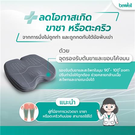 เบาะรองนั่ง BEWELL EC04 สีเทา_7