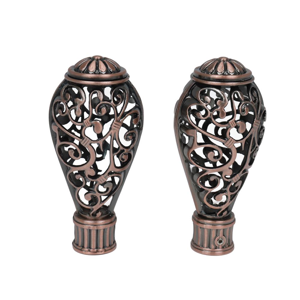 หัว-ท้ายรางม่าน HOME LIVING STYLE STENCIL 19 มม. สีทองแดง