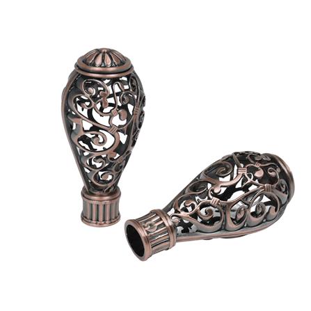 หัว-ท้ายรางม่าน HOME LIVING STYLE STENCIL 19 มม. สีทองแดง