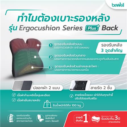 เบาะรองหลัง BEWELL EC-03 สีเทา_4