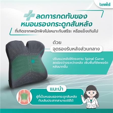 เบาะรองหลัง BEWELL EC-03 สีเทา_6