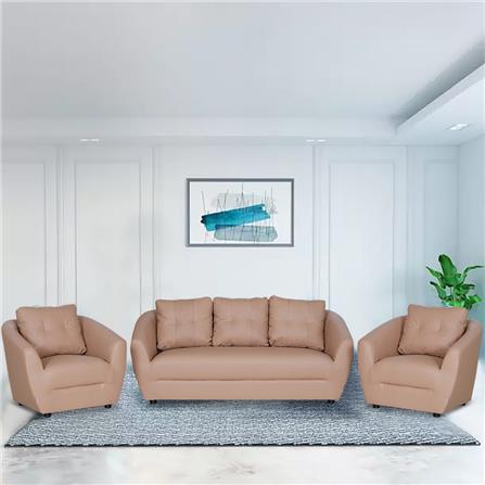 ชุดโซฟา 5 ที่นั่ง AS FURNITURE ROOF LCRD01 PVC สีครีม_6