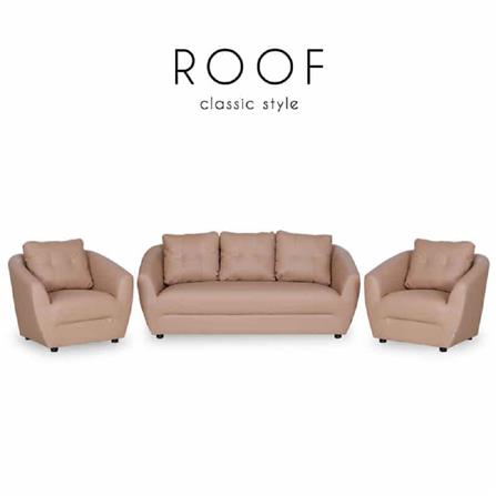 ชุดโซฟา 5 ที่นั่ง AS FURNITURE ROOF LCRD01 PVC สีครีม_5