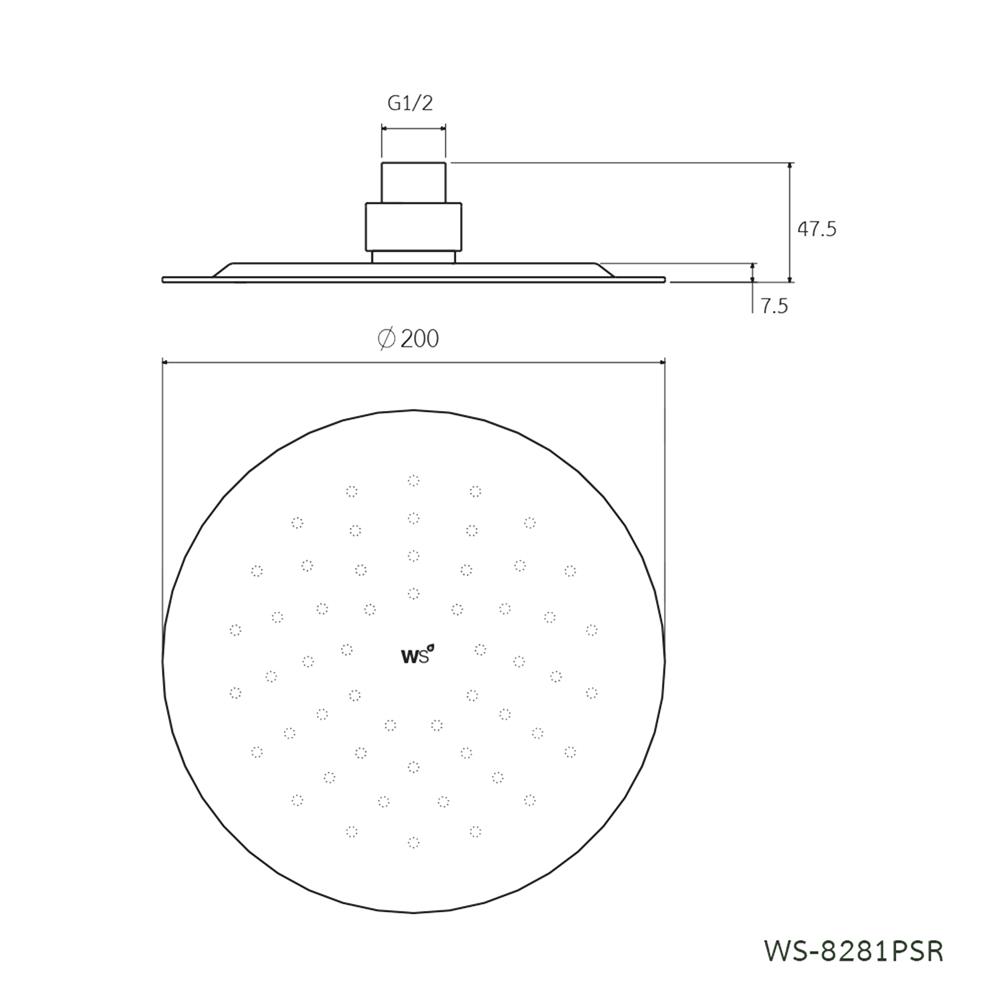 ฝักบัวก้านแข็ง WS WS-8281PSR