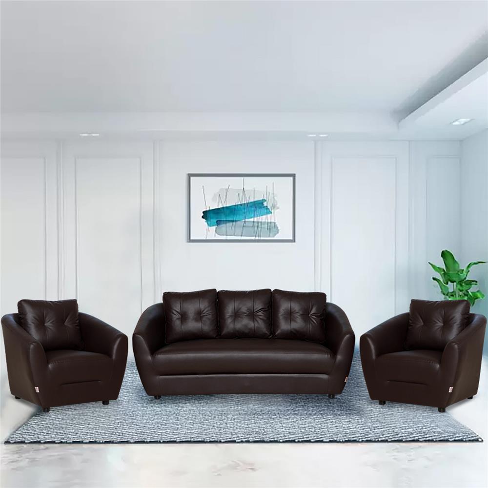 ชุดโซฟา 5 ที่นั่ง AS FURNITURE ROOF LBWD40 PVC สีน้ำตาลเข้ม