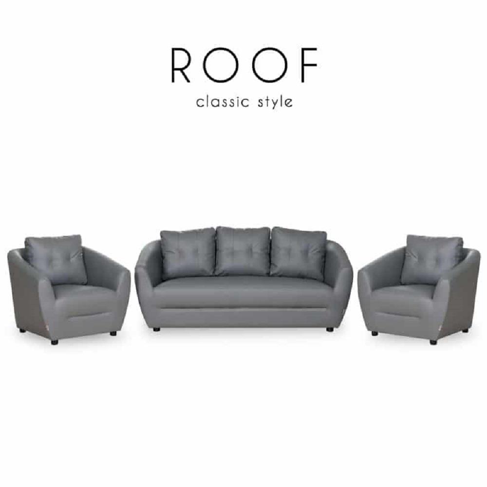 ชุดโซฟา 5 ที่นั่ง AS FURNITURE ROOF LGYD10 PVC สีเทา