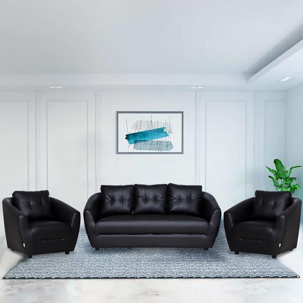 ชุดโซฟา 5 ที่นั่ง AS FURNITURE ROOF LBKD36 PVC สีดำ