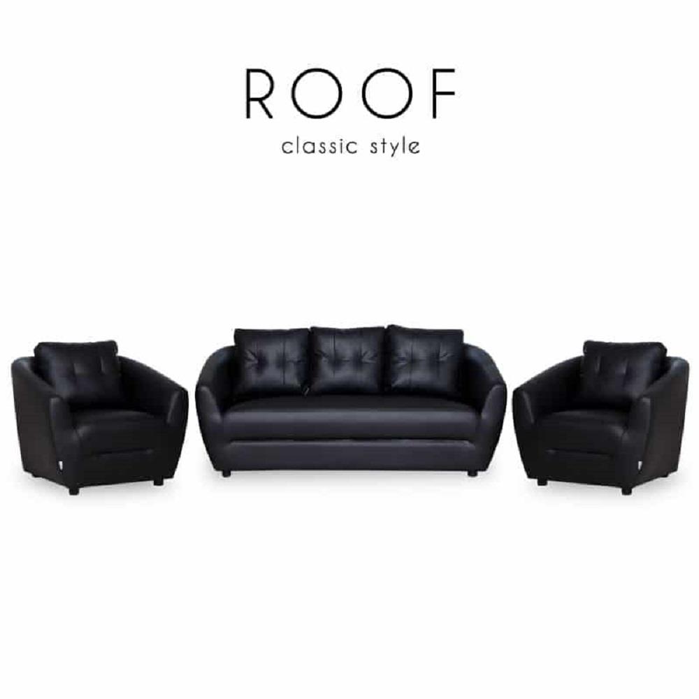 ชุดโซฟา 5 ที่นั่ง AS FURNITURE ROOF LBKD36 PVC สีดำ