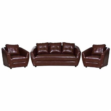 ชุดโซฟา 5 ที่นั่ง AS FURNITURE ROOF LBWB22 PVC สีน้ำตาลเข้ม