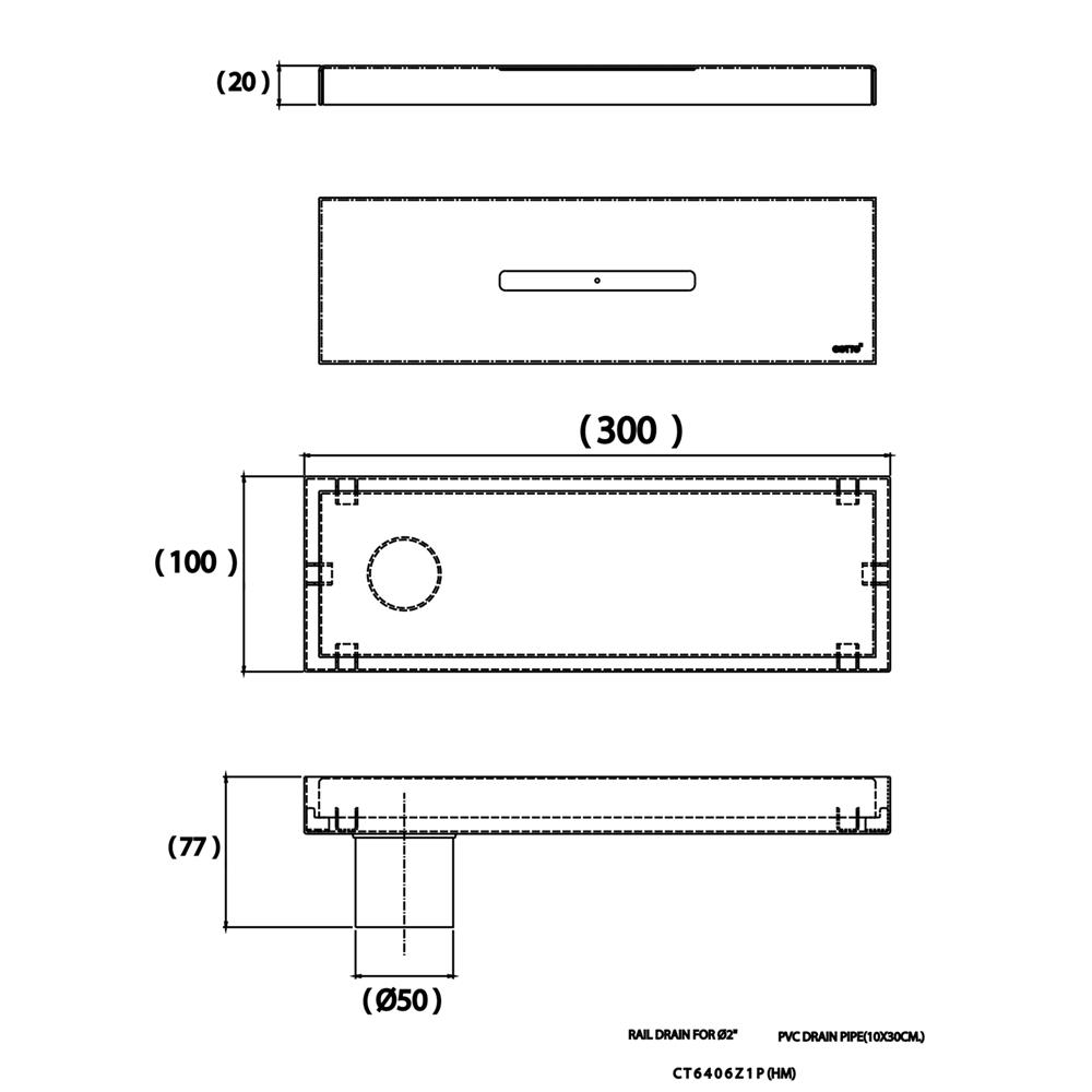 รางน้ำทิ้ง COTTO CT6406Z1P(HM)