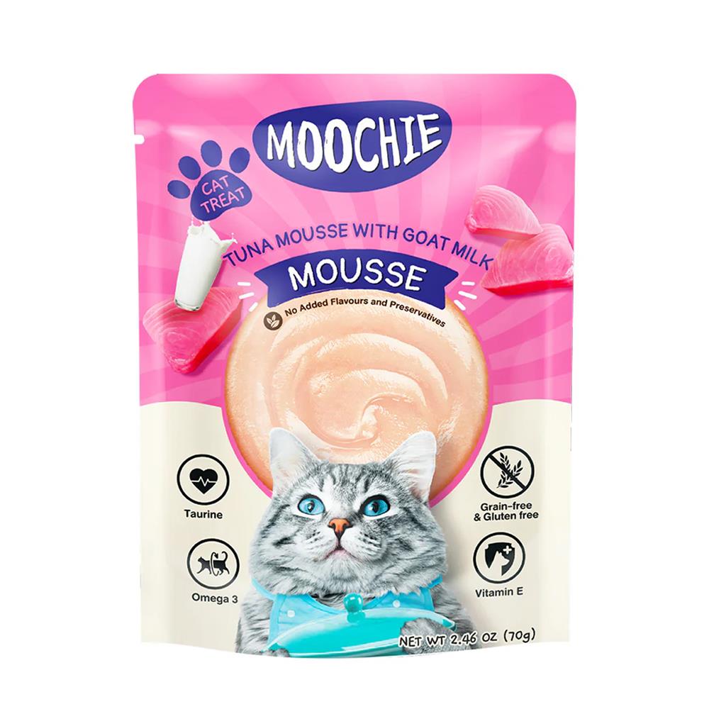 อาหารเปียกแมว MOOCHIE MOOSE TUNA AND GOAT MILK 70 ก.