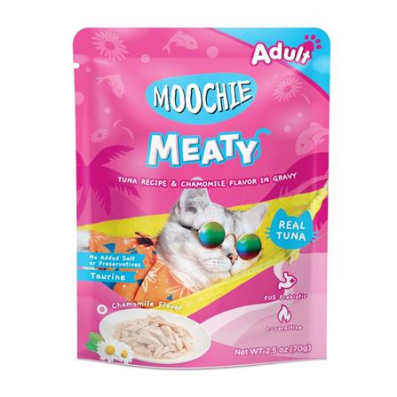 อาหารเปียกแมว MOOCHIE TUNA AND CAMOMILE IN GRAVY 70 ก._0