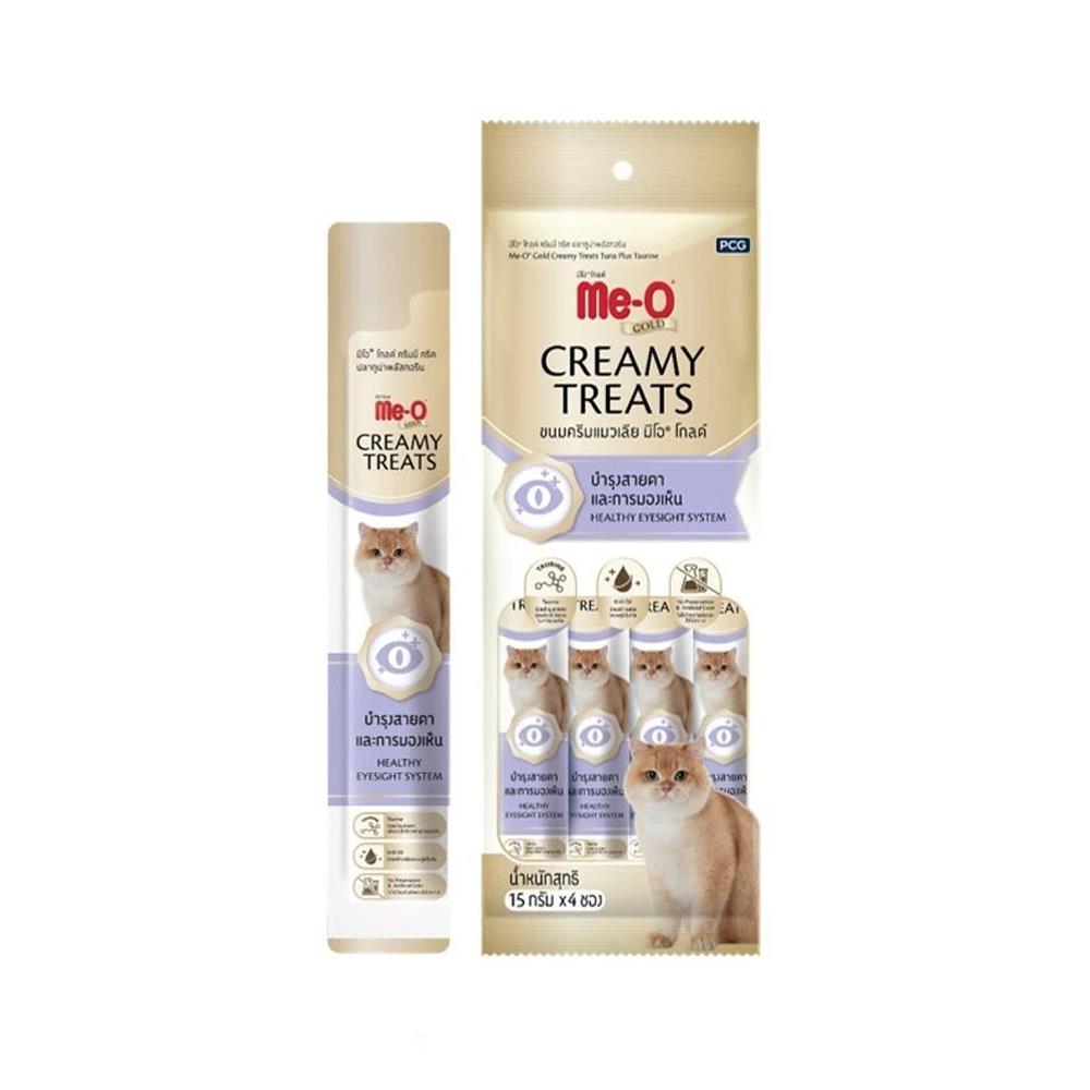 ขนมแมวเลีย MEO GOLD CREAMY TREATS TUNA AND TAURINE 60 ก. (แพ็ก 4 ชิ้น)