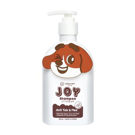 แชมพูสุนัขและแมว HANA PET JOY สูตรป้องกันเห็บหมัด 350 มล.