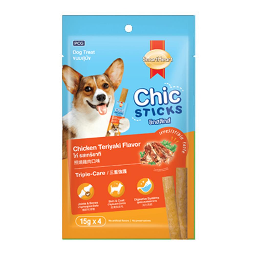 ขนมสุนัข SMARTHEART CHIC STICKS รสไก่เทริยากิ 60 ก.