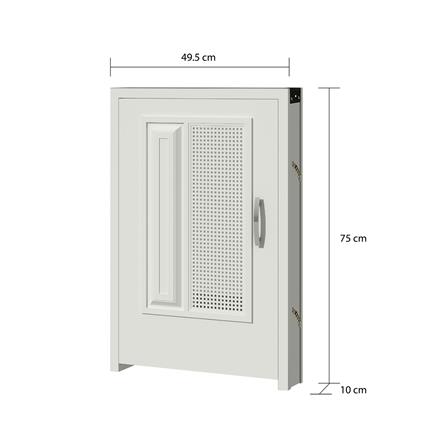 บานถังแก๊ส CABIN SQUARE 49.5X75 ซม. สีครีม_5