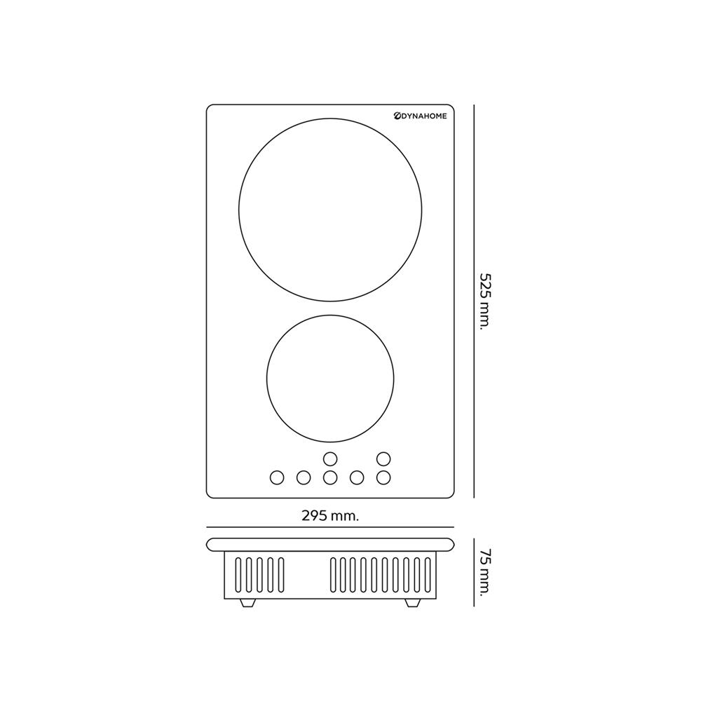 เตาฝังอินดักชั่น DYNA HOME DH-201B 30 ซม.