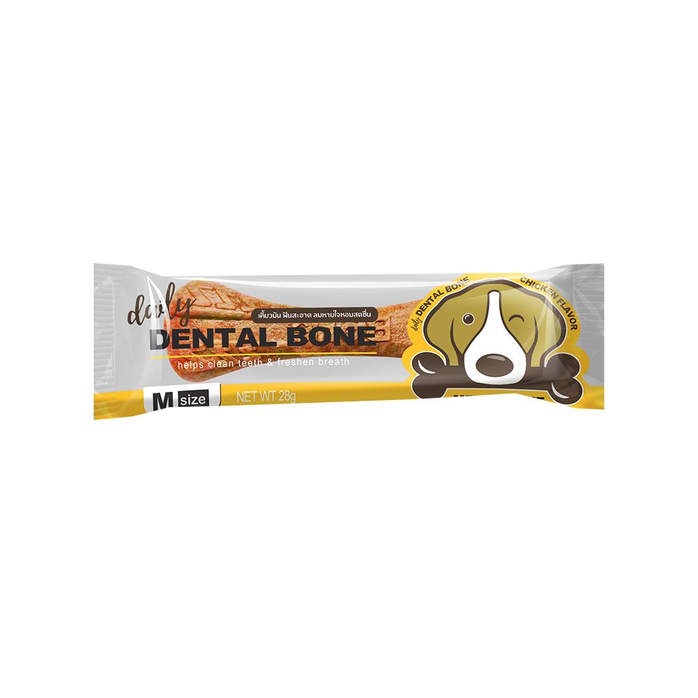 ขนมขัดฟันสุนัข DENTAL BONE CHICKEN M 28 ก. 24 ชิ้น/กล่อง