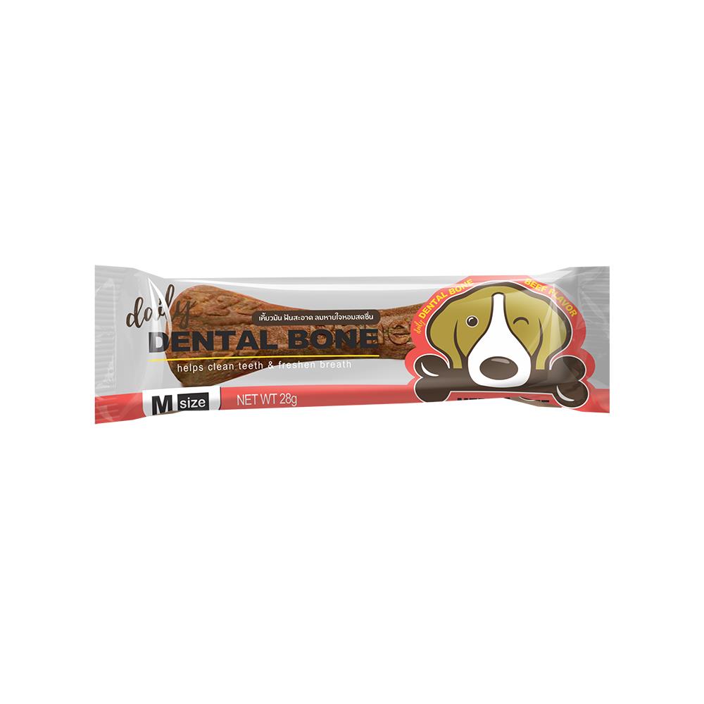ขนมขัดฟันสุนัข DENTAL BONE BEEF M 28 ก. 24 ชิ้น/กล่อง