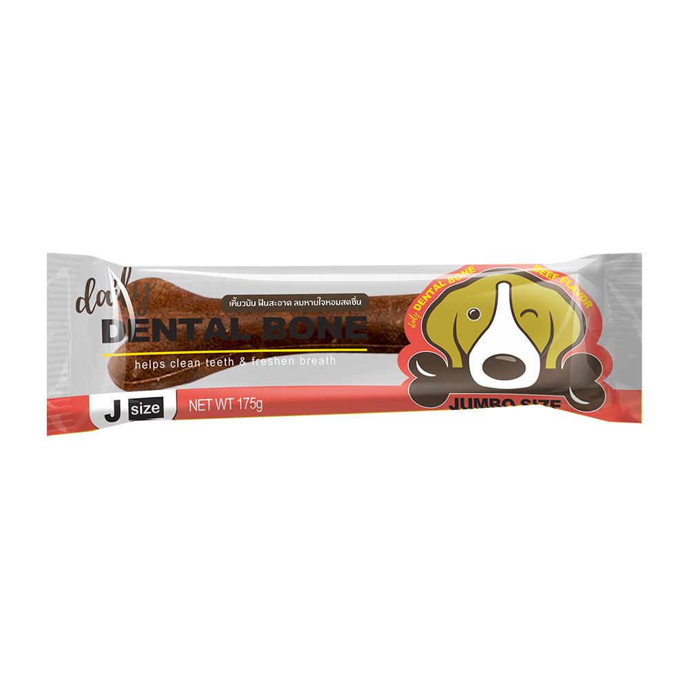 ขนมขัดฟันสุนัข DENTAL BONE BEEF J 175 ก. 12 ชิ้น/กล่อง