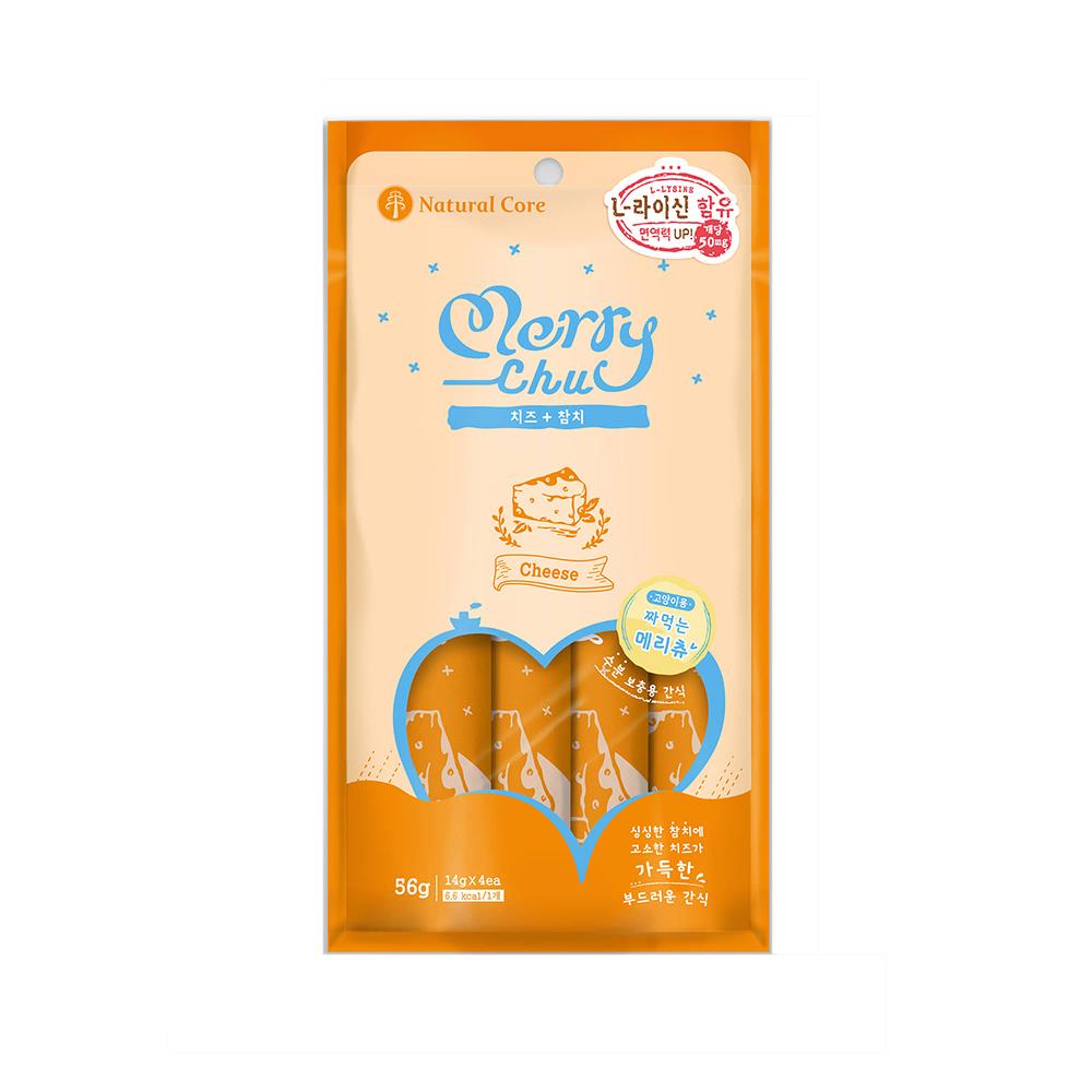 ขนมแมวเลีย NATURAL CORE MERRY TUNA AND CHEESE 56 ก. (แพ็ก 4 ชิ้น)