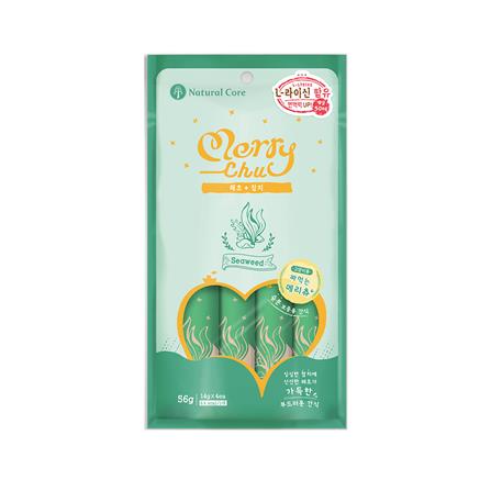 ขนมแมวเลีย NATURAL CORE MERRY SEAWEED TUNA 56 ก. (แพ็ก 4 ชิ้น )_0