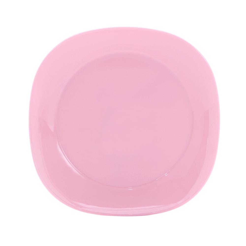 จานเมลามีนเหลี่ยม 9 นิ้ว KECH NEW WAVE สีชมพู