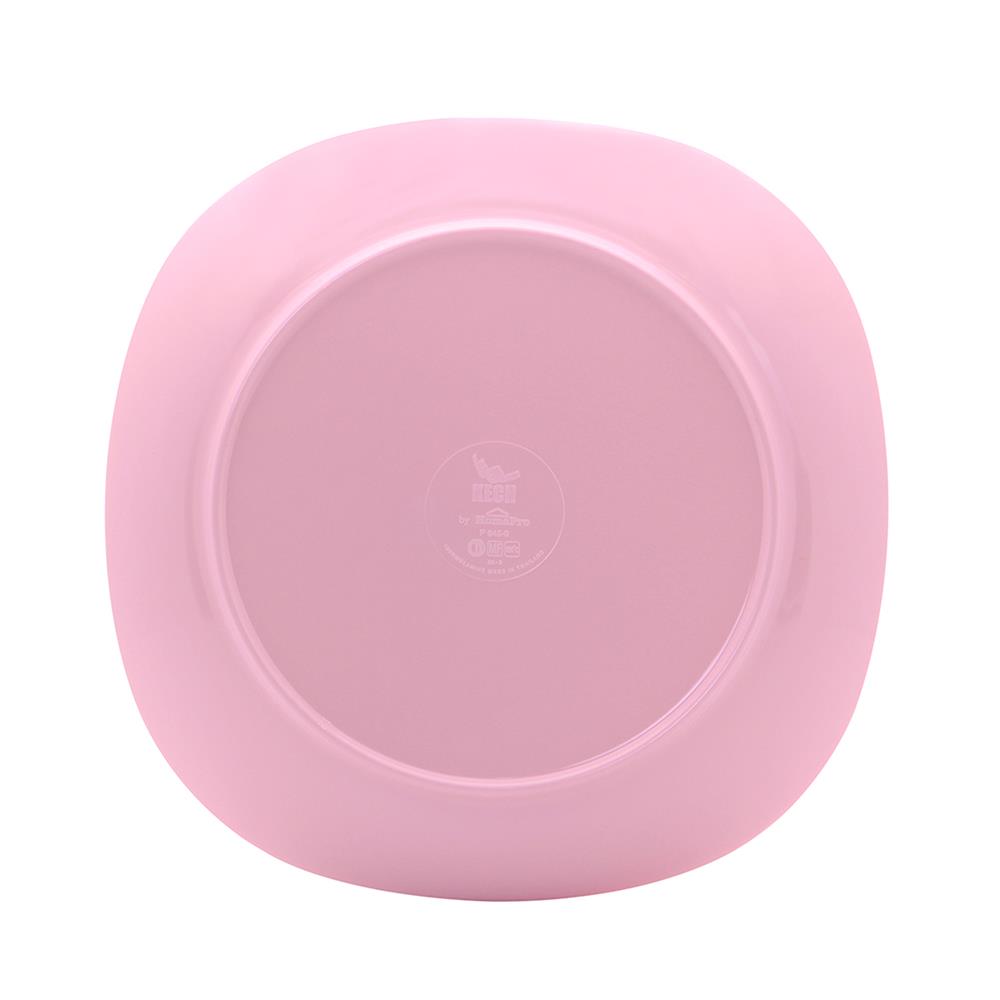 จานเมลามีนเหลี่ยม 9 นิ้ว KECH NEW WAVE สีชมพู