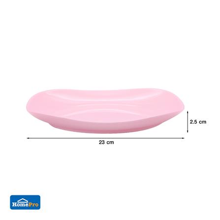 จานเมลามีนเหลี่ยม 9 นิ้ว KECH NEW WAVE สีชมพู_4