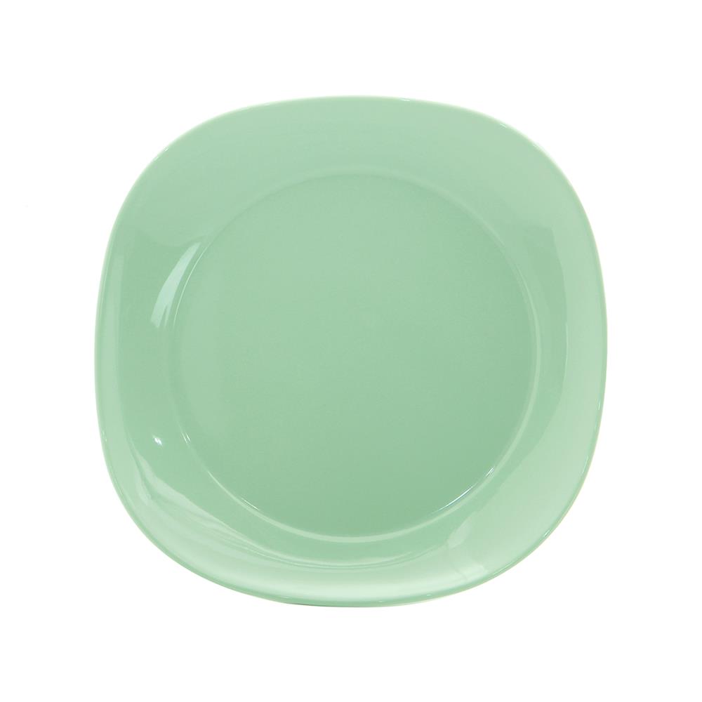 จานเมลามีนเหลี่ยม 8 นิ้ว KECH NEW WAVE สีเขียว