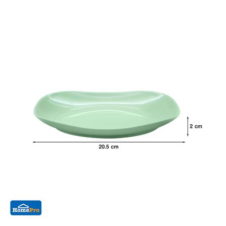 จานเมลามีนเหลี่ยม 8 นิ้ว KECH NEW WAVE สีเขียว_4