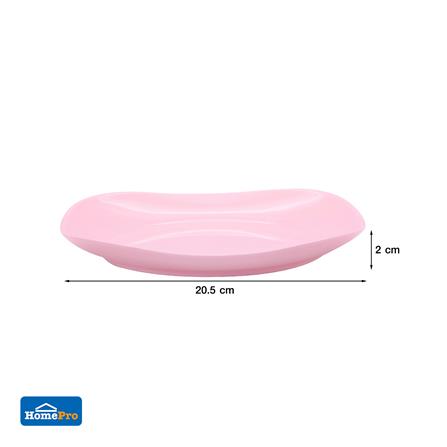 จานเมลามีนเหลี่ยม 8 นิ้ว KECH NEW WAVE สีชมพู_4