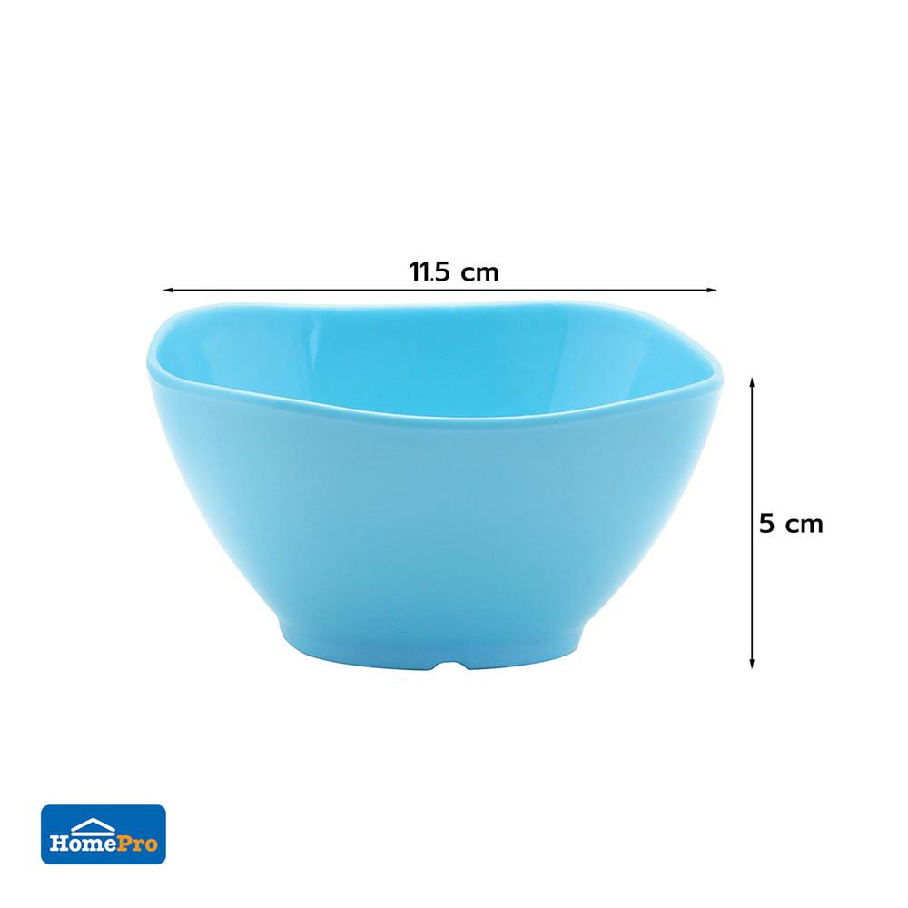 ชามเมลามีนเหลี่ยม 4.5 นิ้ว KECH NEW WAVE สีฟ้า