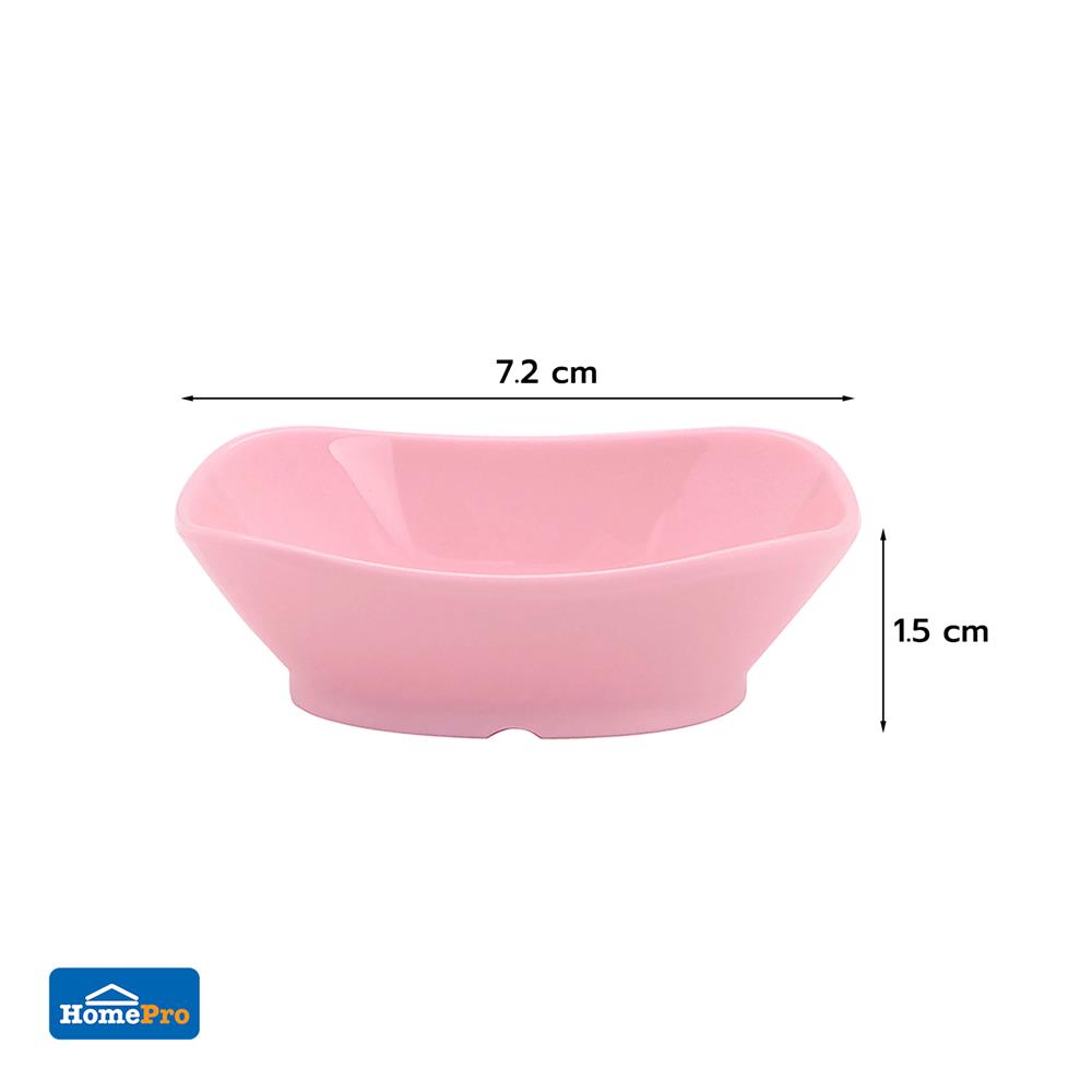 ถ้วยเมลามีนเหลี่ยม 2.75 นิ้ว KECH NEW WAVE สีชมพู