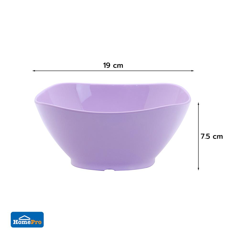 ชามเมลามีนเหลี่ยม 7.5 นิ้ว KECH NEW WAVE สีม่วง